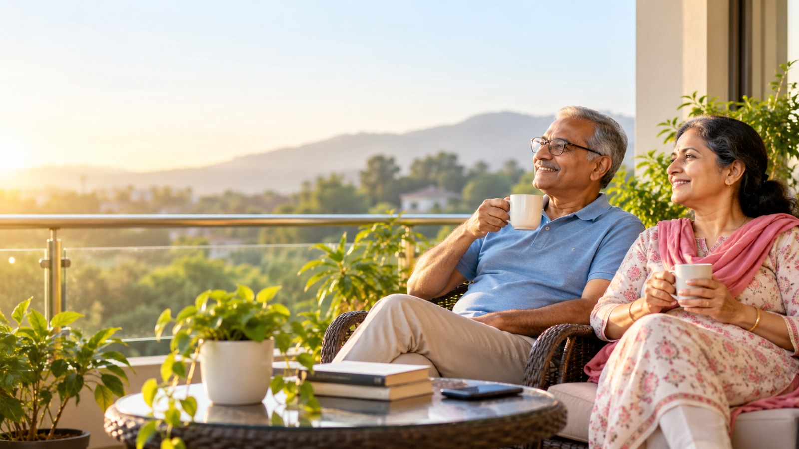 Couple enjoying a peaceful retirement together